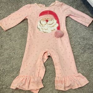 Mudpie 6-9M Santa Flared Pant Onesie